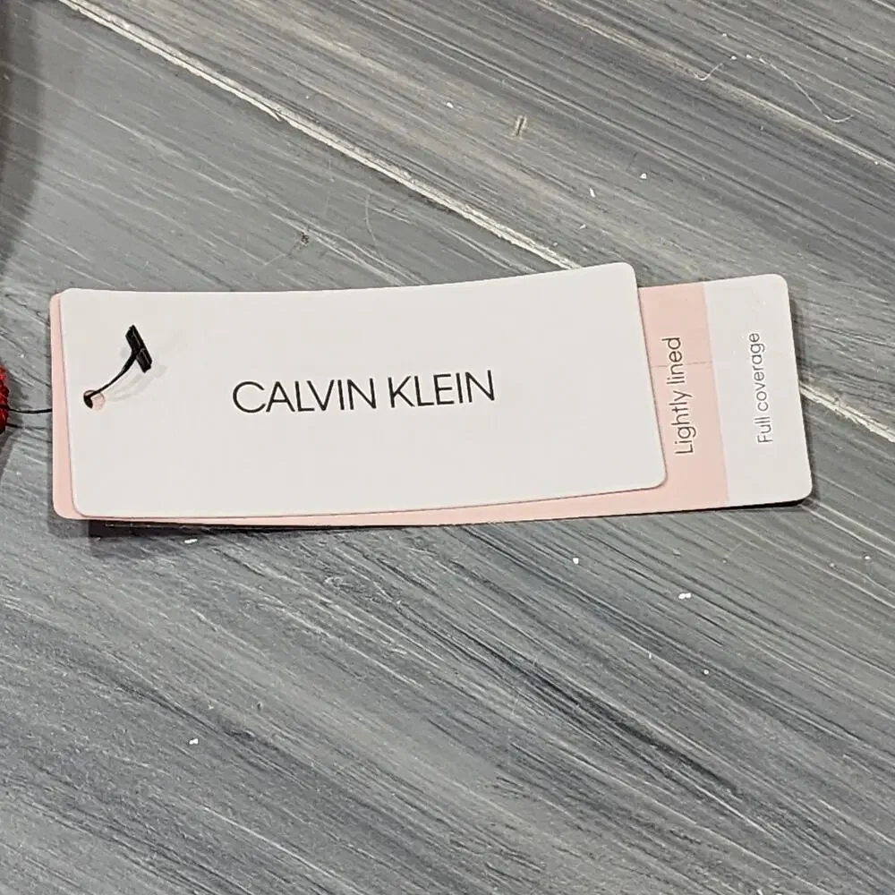 Calvin Klein T Shirt Bra Perfectly Fit Etched Lace QF5331 32C Red‎